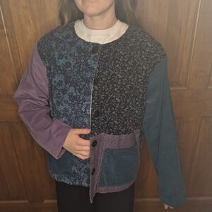 Women's Vintage Multicolor Patchwork Jacket